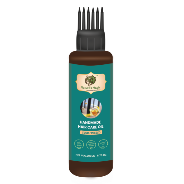 Nature's Magic Hair Care Oil | Intensive Hair Regrowth & Nourishment Treatment for Both Men and Women | Enriched with Coconut Oil, Amla, Hibiscus Flower, and Fenugreek | Controls Hair Fall | Suitable for All Hair Types